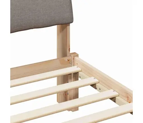 Beti Raam Peaga Pruun Ja Taupe 80 X 200 Cm Männipuit