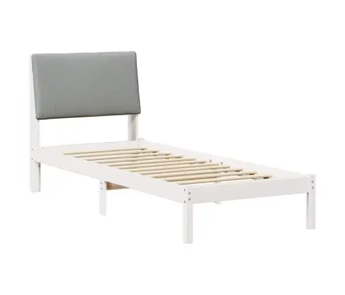 Beti Raam Peaga Valge Ja Helehall 80 X 200 Cm Männipuit