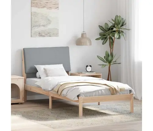 Lovos Rėmas Ruda Ir Šviesiai Pilka 90 X 190 Cm Pušies Masyvas