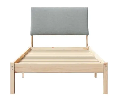 Lovos Rėmas Ruda Ir Šviesiai Pilka 90 X 190 Cm Pušies Masyvas