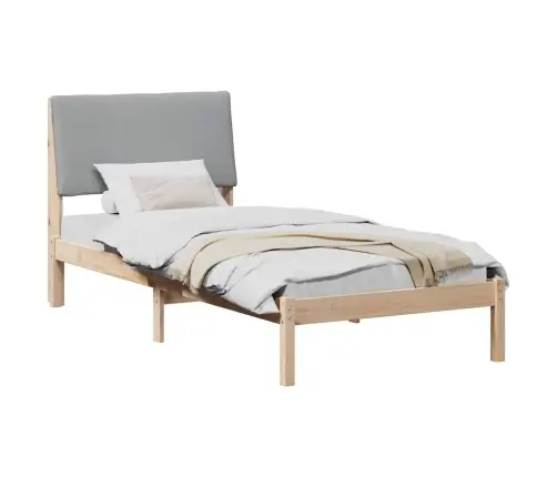 Lovos Rėmas Ruda Ir Šviesiai Pilka 90 X 190 Cm Pušies Masyvas