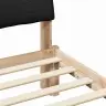 Lovos Rėmas Ruda Ir Juoda 90 X 190 Cm Pušies Masyvas