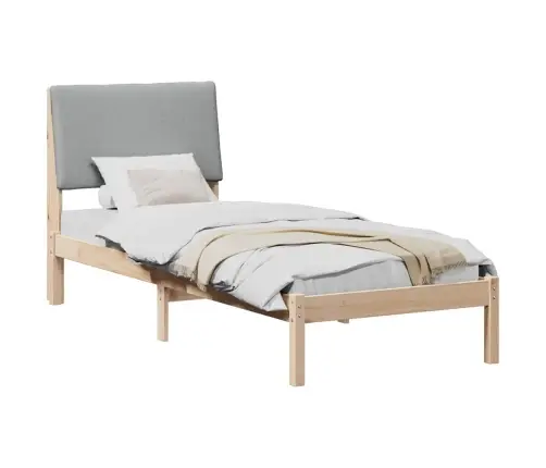 Lovos Rėmas Ruda Ir Šviesiai Pilka 75 X 190 Cm Pušies Masyvas