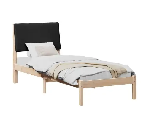 Gultas Rāmis Brūna Un Melna 75 X 190 Cm Priedes Masīvkoks Vidaxl