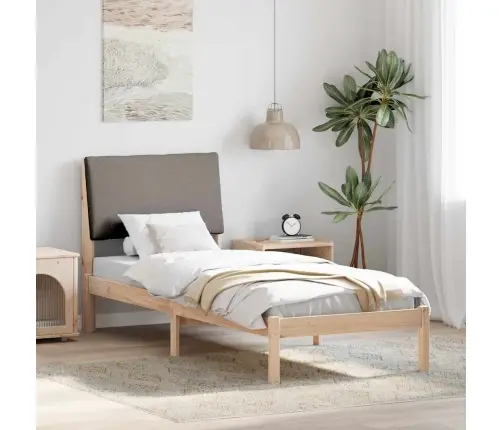 Beti Raam Peaga Pruun Ja Taupe 75 X 190 Cm Männipuit