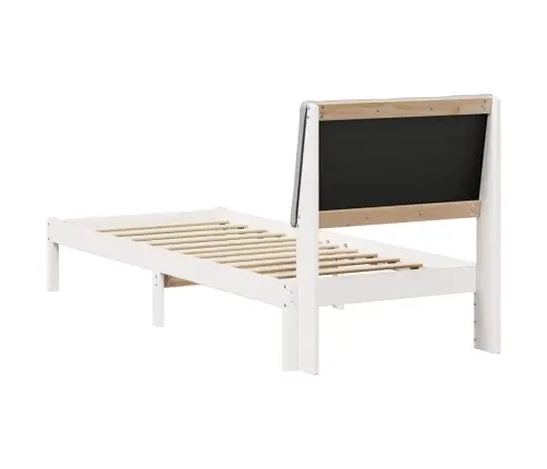 Lovos Rėmas Balta Ir Šviesiai Pilka 75 X 190 Cm Pušies Masyvas