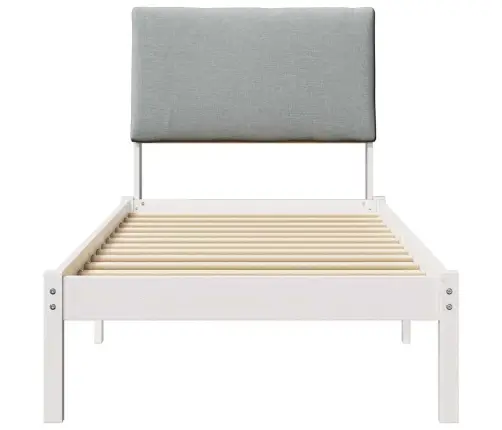 Lovos Rėmas Balta Ir Šviesiai Pilka 75 X 190 Cm Pušies Masyvas