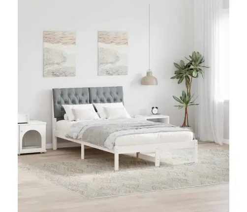 Lovo Rėmas Su Apmuštu Galvūgaliu Balta 120 X 200 Cm