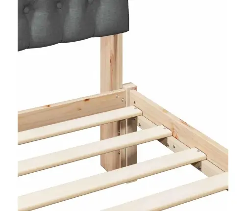 Gultas Rāmis Ar Polsterētu Galvas Balstu Brūna 135 X 190 Cm Vidaxl