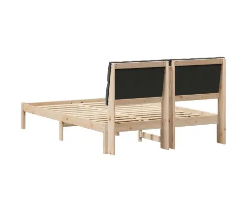 Gultas Rāmis Ar Polsterētu Galvas Balstu Brūna 135 X 190 Cm Vidaxl