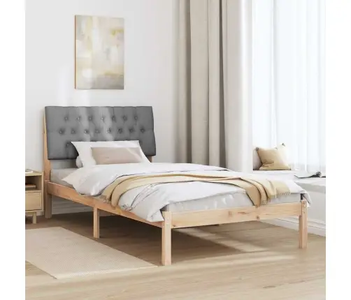 Gultas Rāmis Ar Polsterētu Galvas Balstu Brūna 100 X 200 Cm Vidaxl