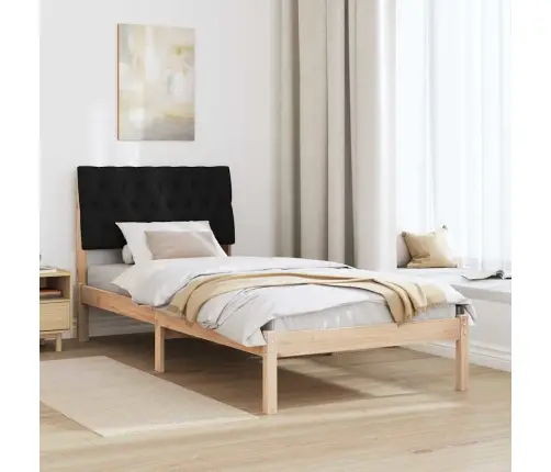 Gultas Rāmis Ar Polsterētu Galvas Balstu Brūna 90 X 200 Cm Vidaxl