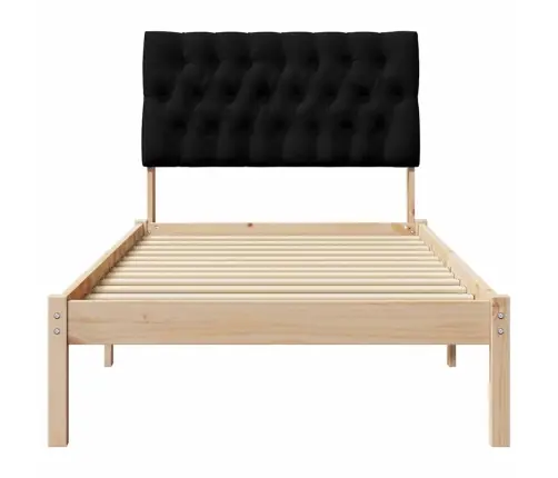 Gultas Rāmis Ar Polsterētu Galvas Balstu Brūna 90 X 200 Cm Vidaxl