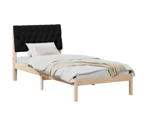 Gultas Rāmis Ar Polsterētu Galvas Balstu Brūna 90 X 200 Cm Vidaxl