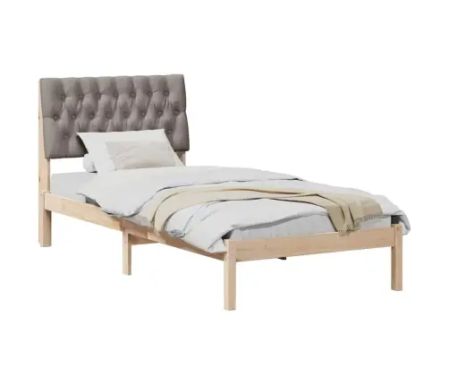 Gultas Rāmis Ar Polsterētu Galvas Balstu Brūna 90 X 200 Cm Vidaxl