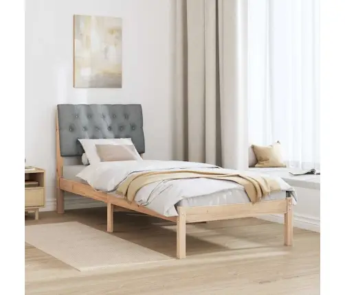 Gultas Rāmis Ar Polsterētu Galvas Balstu Brūna 80 X 200 Cm Vidaxl