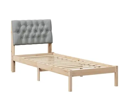 Gultas Rāmis Ar Polsterētu Galvas Balstu Brūna 80 X 200 Cm Vidaxl