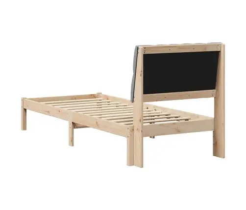 Gultas Rāmis Ar Polsterētu Galvas Balstu Brūna 80 X 200 Cm Vidaxl