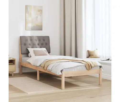 Gultas Rāmis Ar Polsterētu Galvas Balstu Brūna 80 X 200 Cm Vidaxl