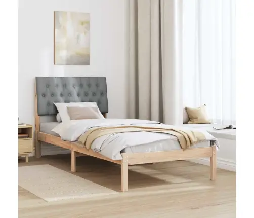 Voodiraam Pehme Peatoega Peaga Pruun 90 X 190 Cm Männipuit