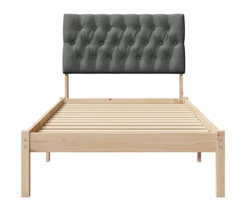 Gultas Rāmis Ar Polsterētu Galvas Balstu Brūna 90 X 190 Cm Vidaxl