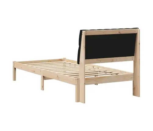 Gultas Rāmis Ar Polsterētu Galvas Balstu Brūna 90 X 190 Cm Vidaxl