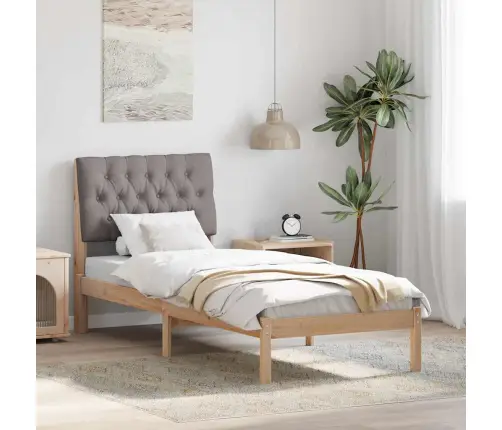 Voodiraam Pehme Peatoega Peaga Pruun 75 X 190 Cm Männipuit