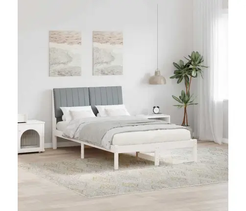 Lovos Rėmas Balta 120 X 200 Cm Kietos Pušies Mediena