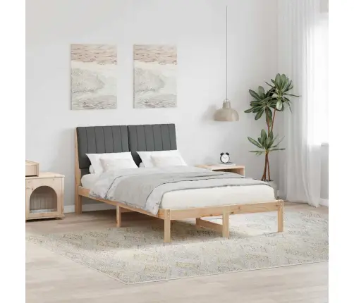 Voodi Raam Peaga Pruun 120 X 190 Cm Tahke Mänd