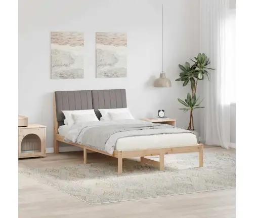 Gultas Rāmis Brūna 120 X 190 Cm Ciets Priedes Koks Vidaxl