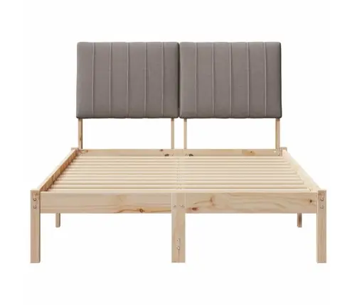 Gultas Rāmis Brūna 120 X 190 Cm Ciets Priedes Koks Vidaxl