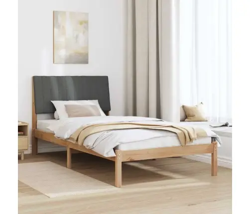 Voodi Raam Peaga Pruun 100 X 200 Cm Tahke Mänd