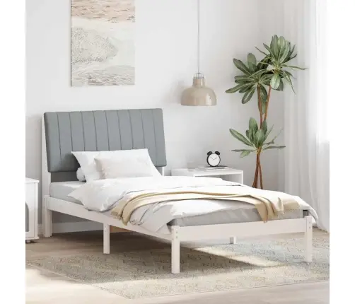 Gultas Rāmis Balts 100 X 200 Cm Ciets Priedes Koks Vidaxl