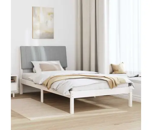 Gultas Rāmis Balts 100 X 200 Cm Ciets Priedes Koks Vidaxl