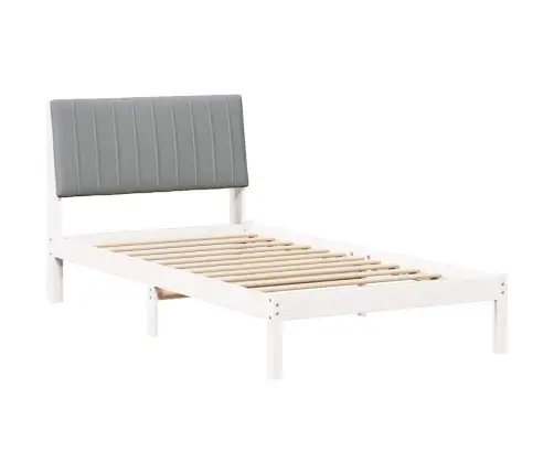 Gultas Rāmis Balts 100 X 200 Cm Ciets Priedes Koks Vidaxl