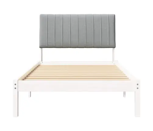 Gultas Rāmis Balts 100 X 200 Cm Ciets Priedes Koks Vidaxl