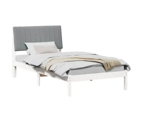 Gultas Rāmis Balts 100 X 200 Cm Ciets Priedes Koks Vidaxl