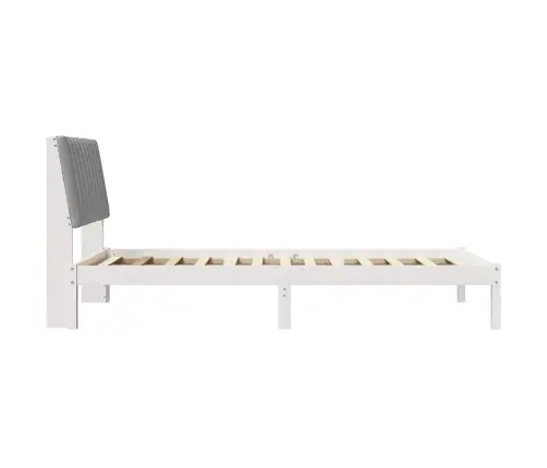 Gultas Rāmis Balts 100 X 200 Cm Ciets Priedes Koks Vidaxl