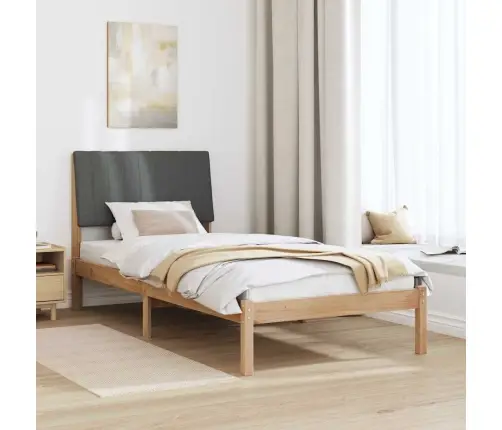 Gultas Rāmis Brūna 90 X 200 Cm Ciets Priedes Koks Vidaxl