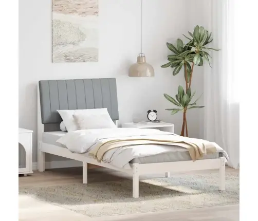 Gultas Rāmis Balts 90 X 200 Cm Ciets Priedes Koks Vidaxl