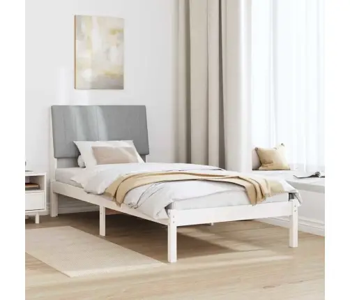 Gultas Rāmis Balts 90 X 200 Cm Ciets Priedes Koks Vidaxl