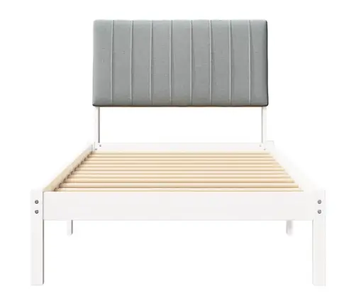 Gultas Rāmis Balts 90 X 200 Cm Ciets Priedes Koks Vidaxl