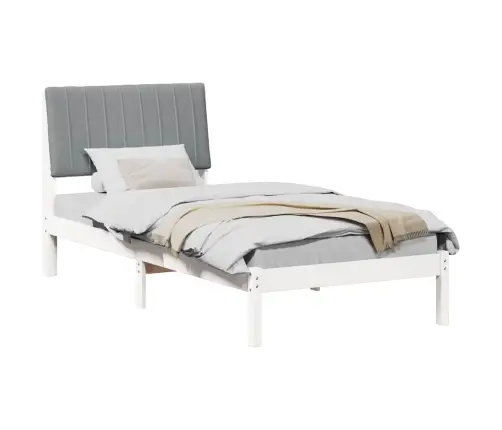 Gultas Rāmis Balts 90 X 200 Cm Ciets Priedes Koks Vidaxl