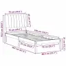 Lovos Rėmas Ruda 75 X 190 Cm Kietos Pušies Mediena