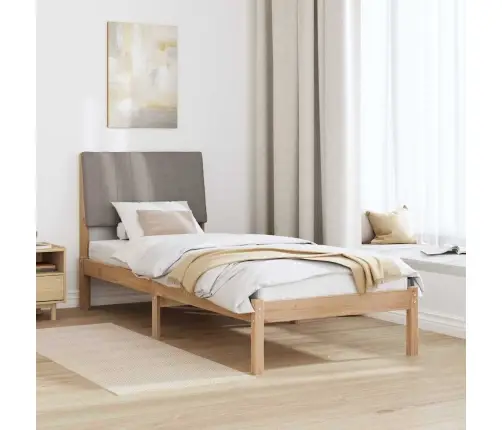 Gultas Rāmis Ar Galvas Klāju Brūna 75 X 190 Cm Audums Vidaxl