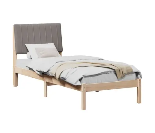 Gultas Rāmis Ar Galvas Klāju Brūna 75 X 190 Cm Audums Vidaxl