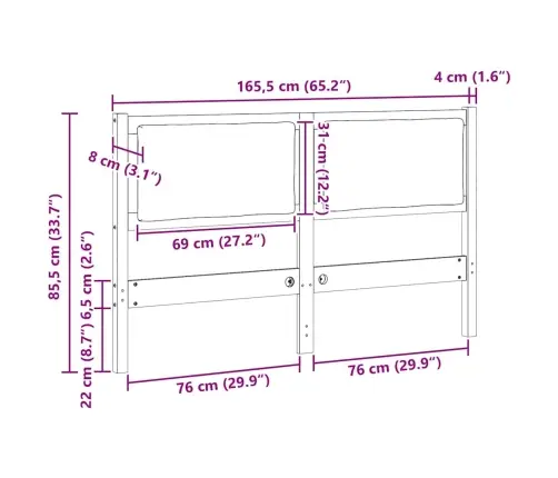Galvgalis Cits Brūna 160 Cm Priedes Masīvkoks Vidaxl Galvgalis Cits Brūna 160 Cm Priedes Masīvkoks Vidaxl