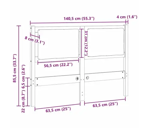 Galvūgalis Kita Ruda 135 Cm Pušies Masyvas