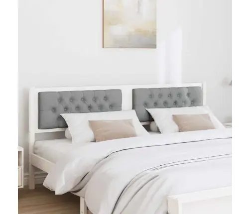 Galvgalis Cits Balts Un Gaiši Pelēks 180 Cm Priedes Masīvkoks Vidaxl