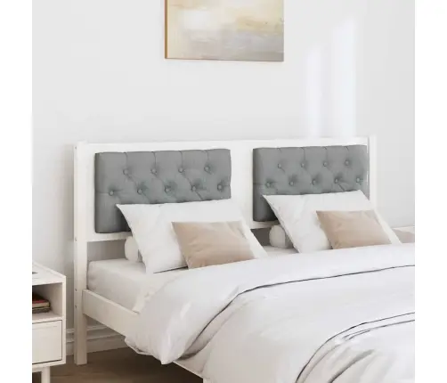 Galvgalis Cits Balts Un Gaiši Pelēks 150 Cm Priedes Masīvkoks Vidaxl